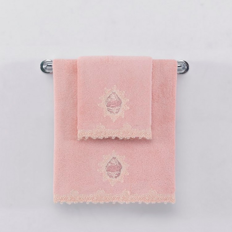 Банное полотенце Destan Soft Cotton (грязно-розовый)