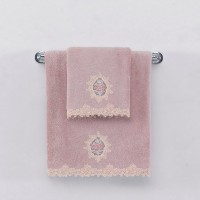 Банное полотенце Destan Soft Cotton (лиловый)