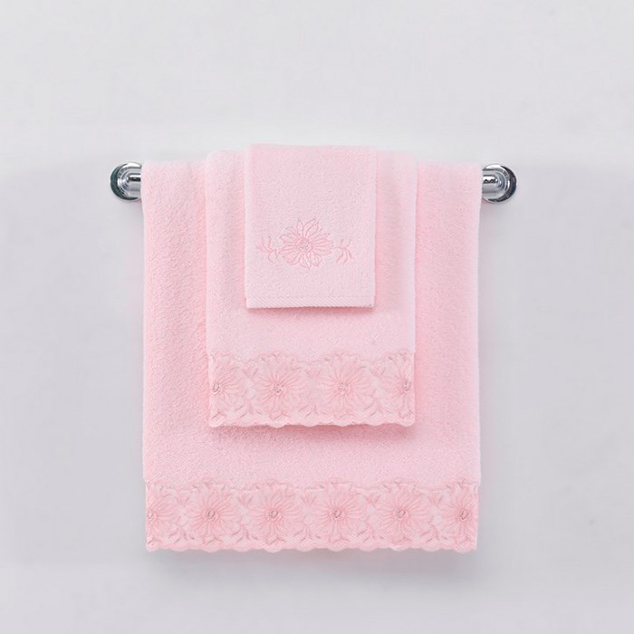 Банное махровое полотенце Melody Soft Cotton (розовый)