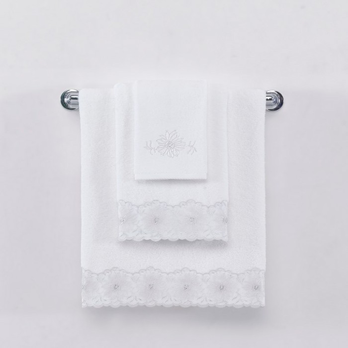 Банное махровое полотенце Melody Soft Cotton (белый)