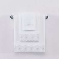 Лицевое махровое полотенце Melody Soft Cotton (белый)