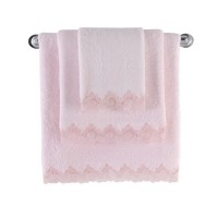 Лицевое махровое полотенце Angelic Soft Cotton (розовый)