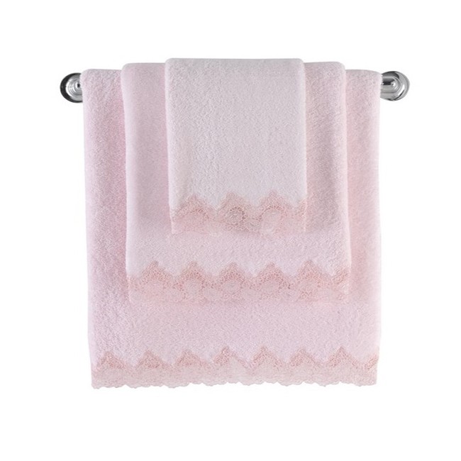 Лицевое махровое полотенце Angelic Soft Cotton (розовый)