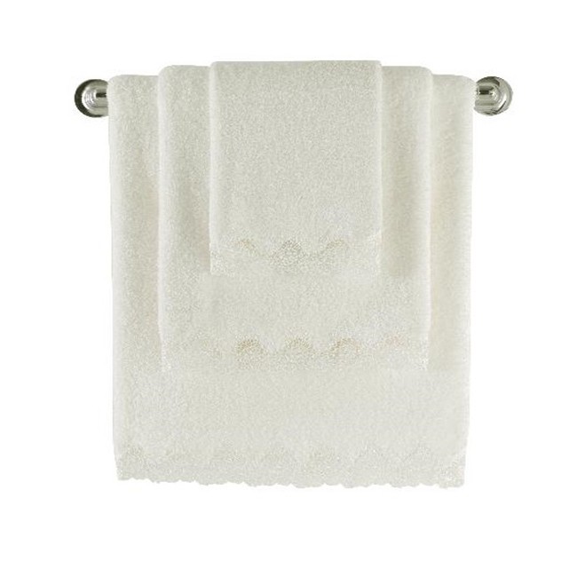 Лицевое махровое полотенце Angelic Soft Cotton (кремовый)