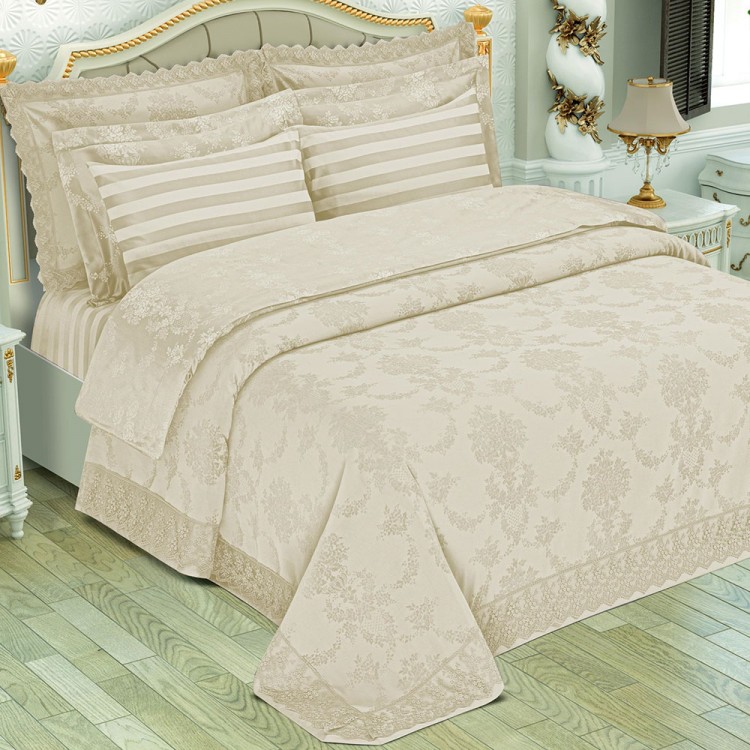 Комплект постельного белья с покрывалом Bernelle бежевого цвета от Maison Dor