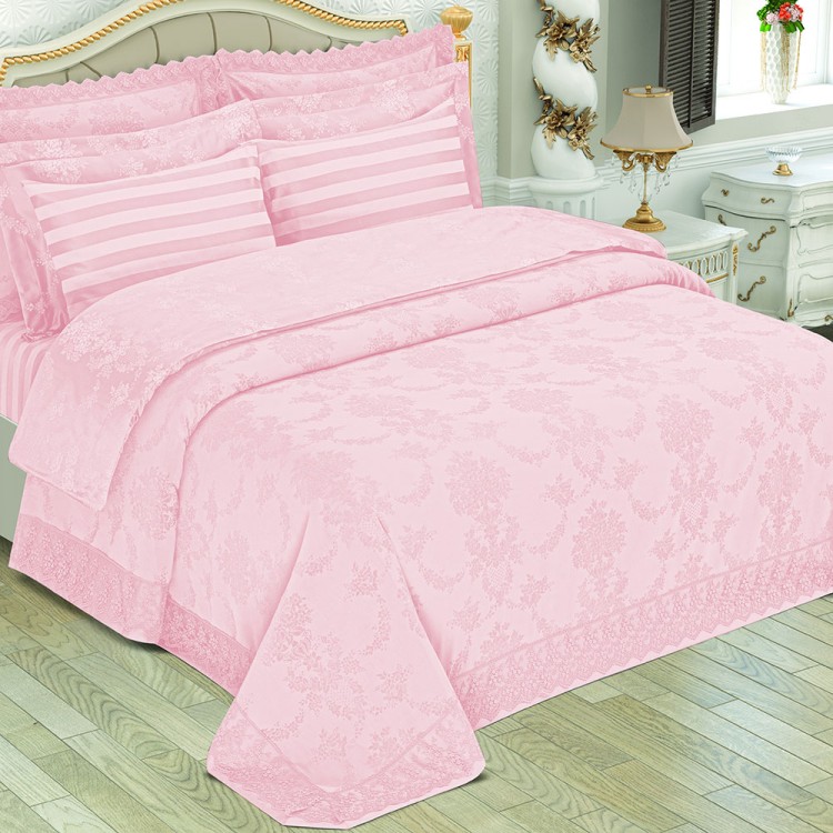 Комплект постельного белья с покрывалом Bernelle розового цвета от Maison Dor