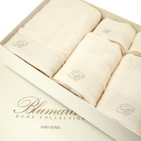 Набор махровых полотенец Crociera от Blumarine (5 шт) (Жемчужный)