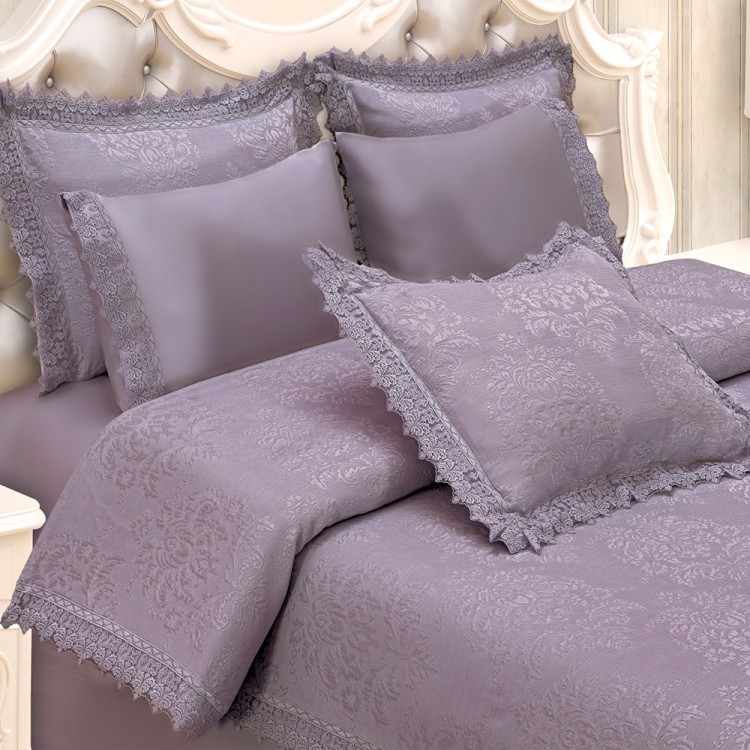 Комплект постельного белья с покрывалом Policoton фиолетового цвета от Maison Dor
